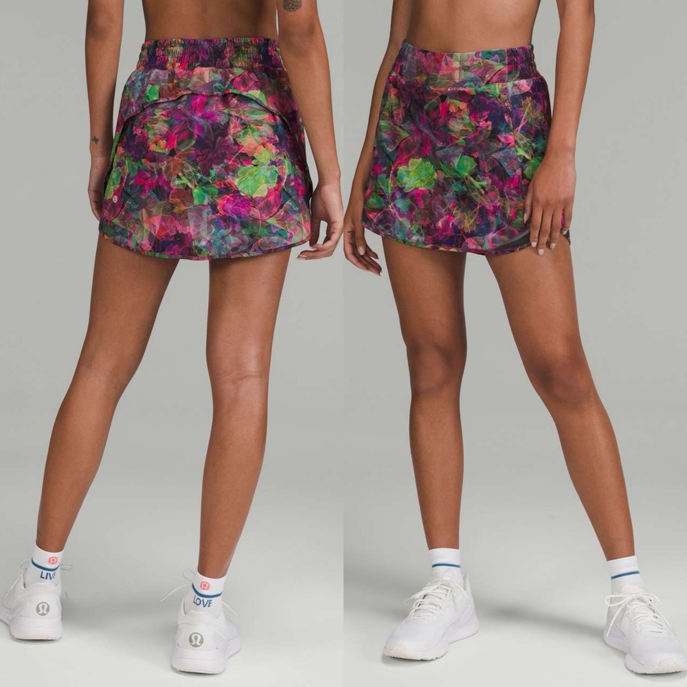 Lululemon Hotty Hot high-rise vivid floral skirt